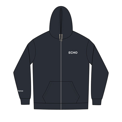 Men's Eco-Friendly Full-Zip Hoodie | Casual, Cozy, Motivational, Perfect for Wellness, Sustainable Fashion