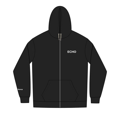 Men's Eco-Friendly Full-Zip Hoodie | Casual, Cozy, Motivational, Perfect for Wellness, Sustainable Fashion