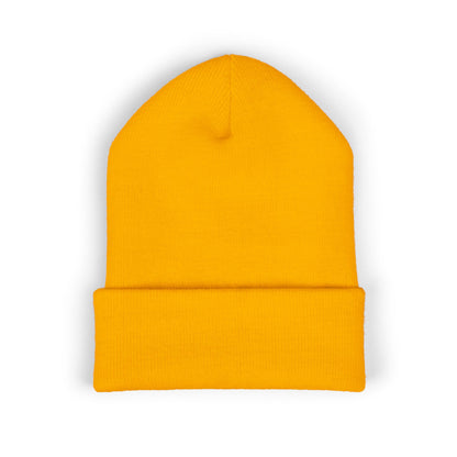 Embroidered 'splizzo' Cuffed Beanie — Classic Knit Winter Hat