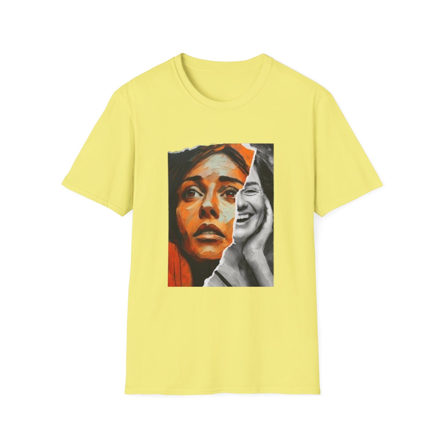 The Duality of Living with Anxiety T-shirt Orange Face