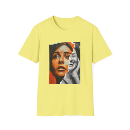 The Duality of Living with Anxiety T-shirt Orange Face