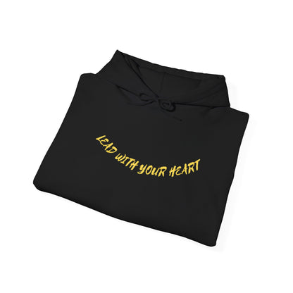Unisex Heavy Blend™ Hooded Sweatshirt - "Lead with Your Heart" Inspirational Pullover