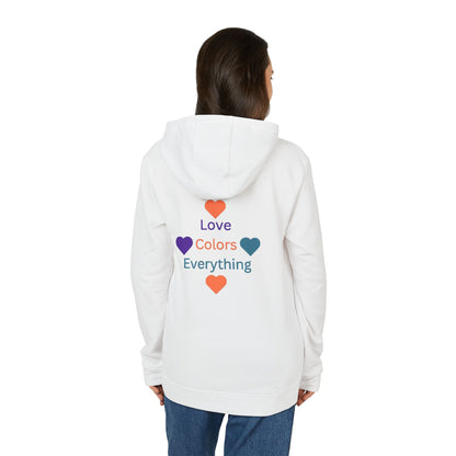 Colorful Love Unisex Fleece Hoodie - Embrace Life & Diversity