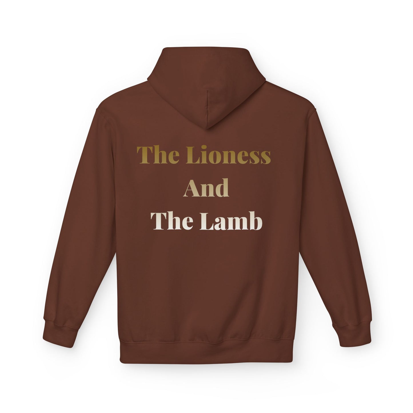 Hoodie — Gold 'SPLIZZO' Front & 'The Lioness And The Lamb' Back Graphic
