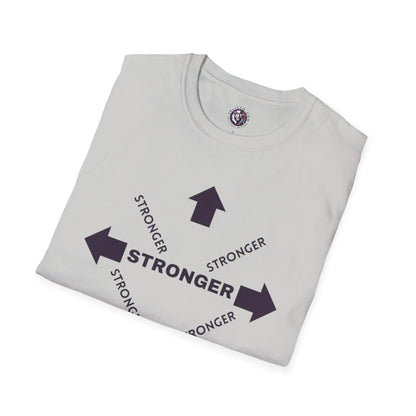 Stronger Unisex Softstyle T-Shirt - Motivational Quote Tee for Fitness Enthusiasts
