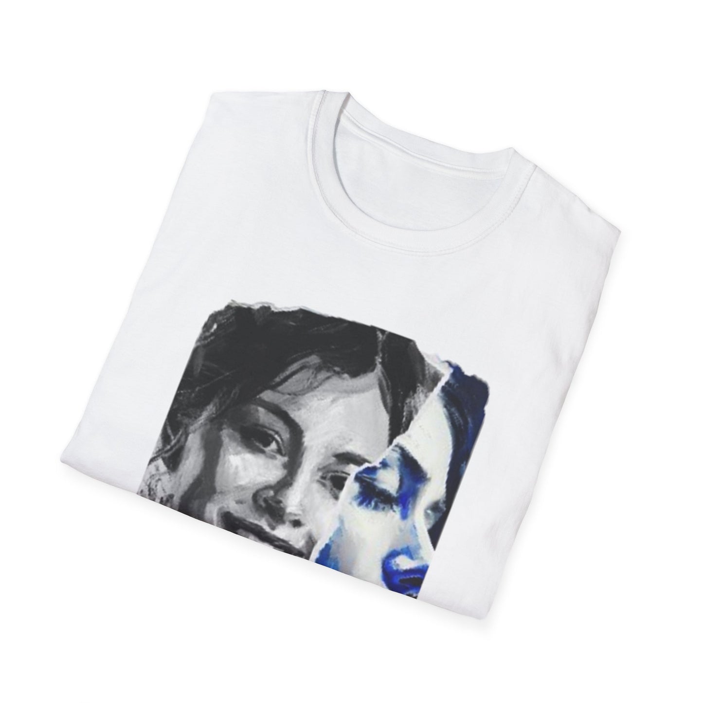 The Duality of Living with Anxiety T-shirt Blue Face