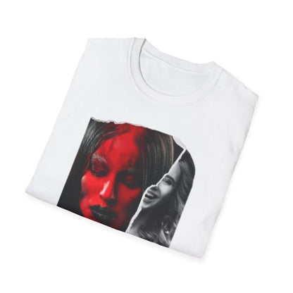 The Duality of Living with Anxiety T-shirt Red Face