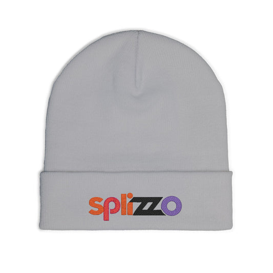 Embroidered 'splizzo' Knit Beanie — Colorful Logo Winter Hat