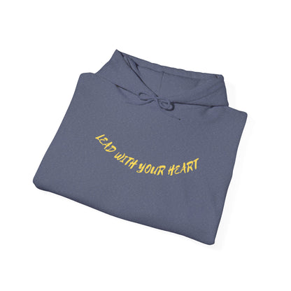 Unisex Heavy Blend™ Hooded Sweatshirt - "Lead with Your Heart" Inspirational Pullover