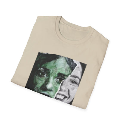 The Duality of Living with Anxiety T-shirt Green Face