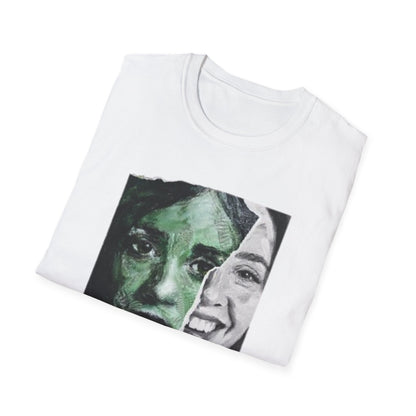 The Duality of Living with Anxiety T-shirt Green Face