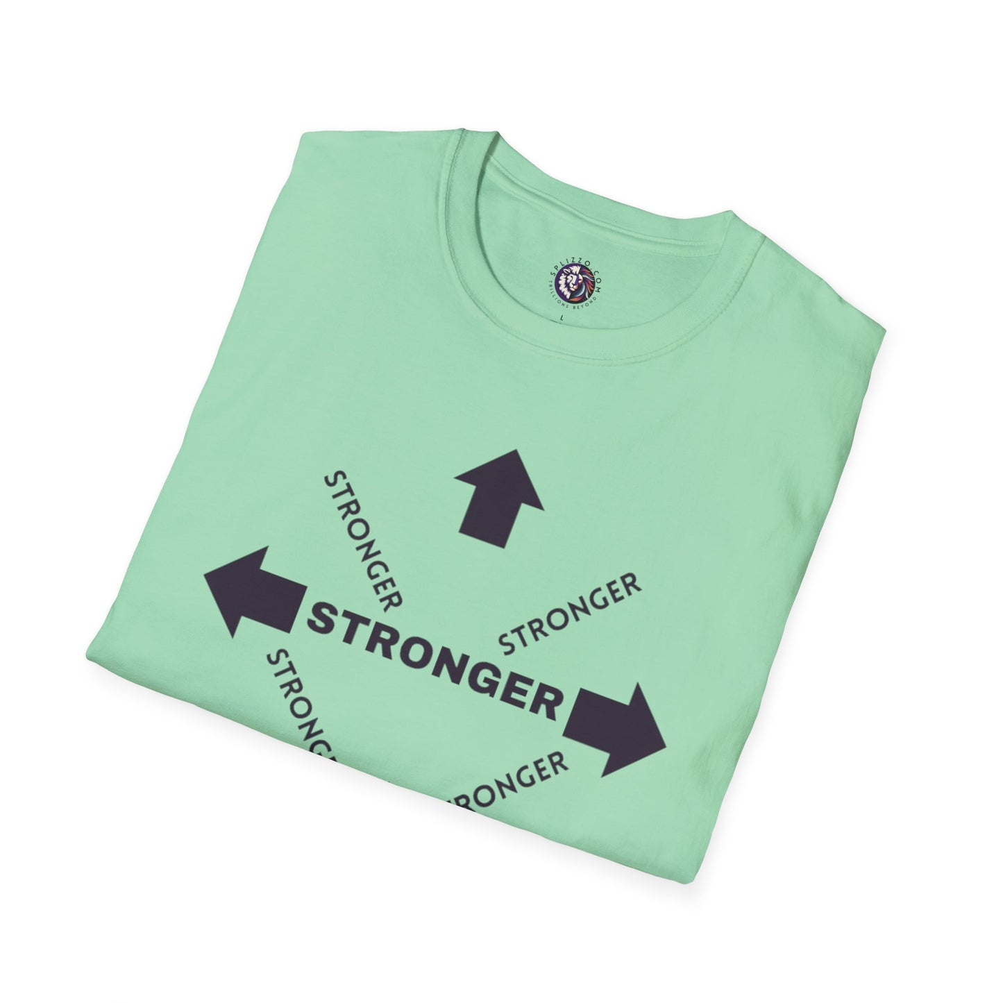Stronger Unisex Softstyle T-Shirt - Motivational Quote Tee for Fitness Enthusiasts