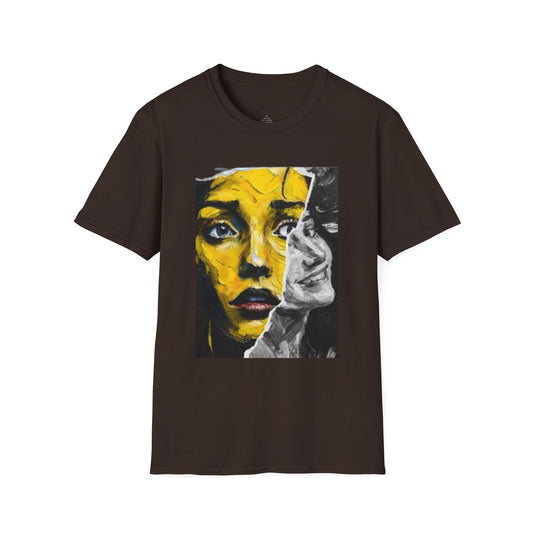 The Duality of Living with Anxiety T-shirt Yellow Face