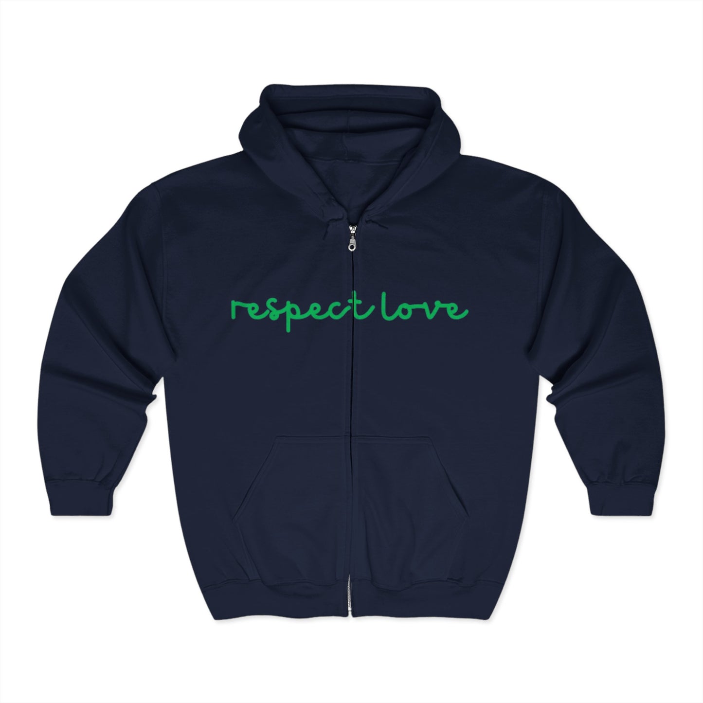 Unisex Heavy Blend™ Zip Hoodie - 'Respect Love' & 'Give Both'