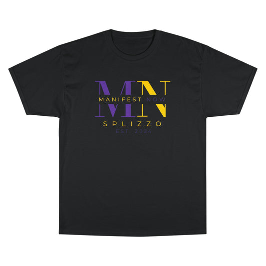 Manifest Now Champion T-Shirt - Empowering Graphic Tee for a Positive Mindset