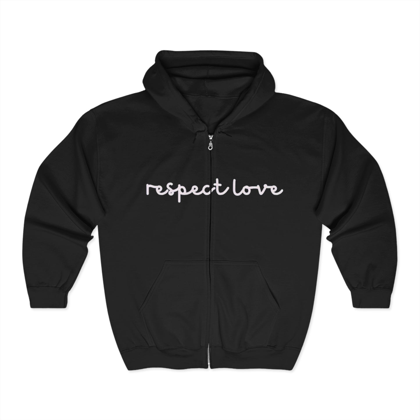 Unisex Heavy Blend™ Zip Hoodie - 'Respect Love' & 'Give Both'
