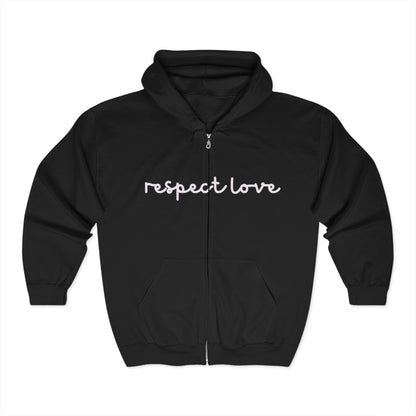 Unisex Heavy Blend™ Zip Hoodie - 'Respect Love' & 'Give Both'